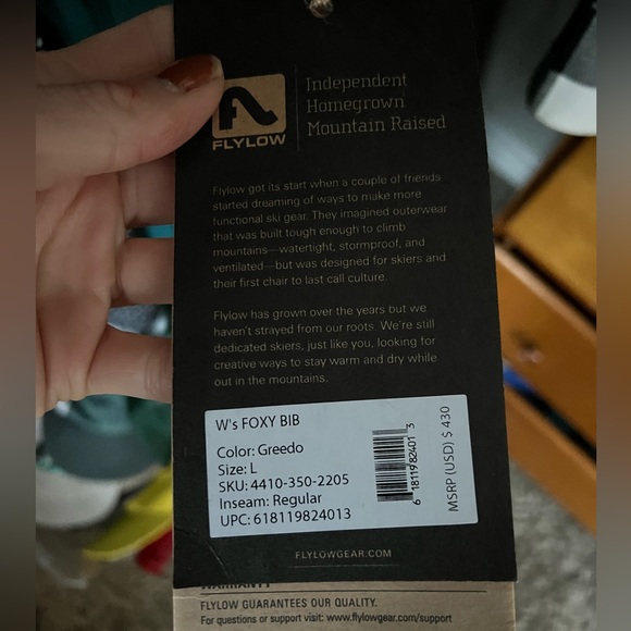 NWT ‘23 Flylow Foxy Bib (large) - Picture 3 of 4